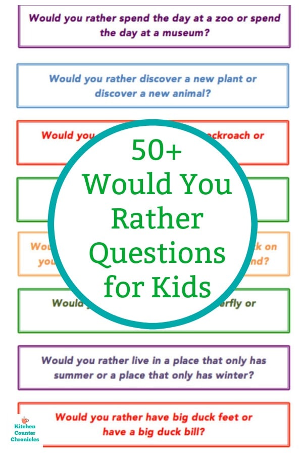 50+ Would You Rather Questions for Kids