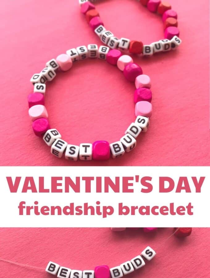 DIY valentine's day friendship bracelet craft with title