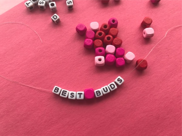wooden beads for bracelet on elastic string