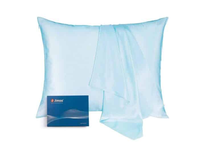 blue silk pillowcase covers
