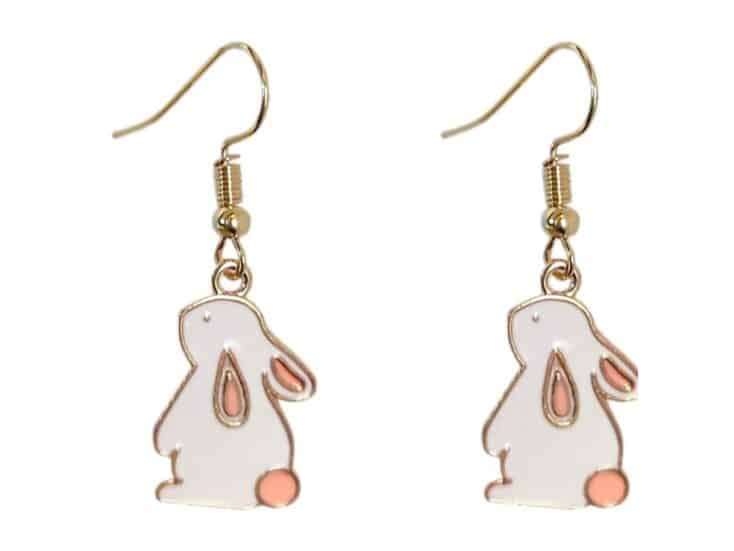 pair of easter bunny earrings