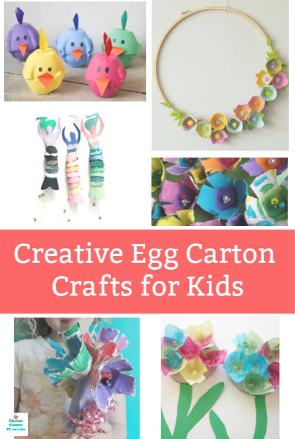 Creative egg carton crafts for kids to make