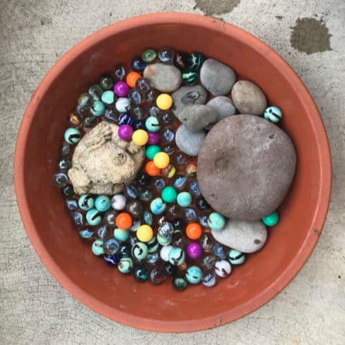 How to Make an Easy Bee Bath with Marbles