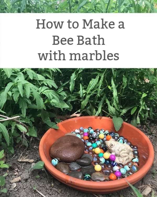 how to make a bee bath with marbles