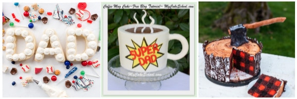 father's day cakes coffee and lumberjack