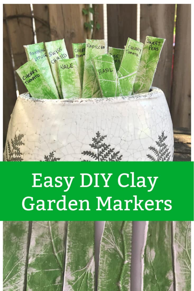 clay vegetable garden markers diy garden project