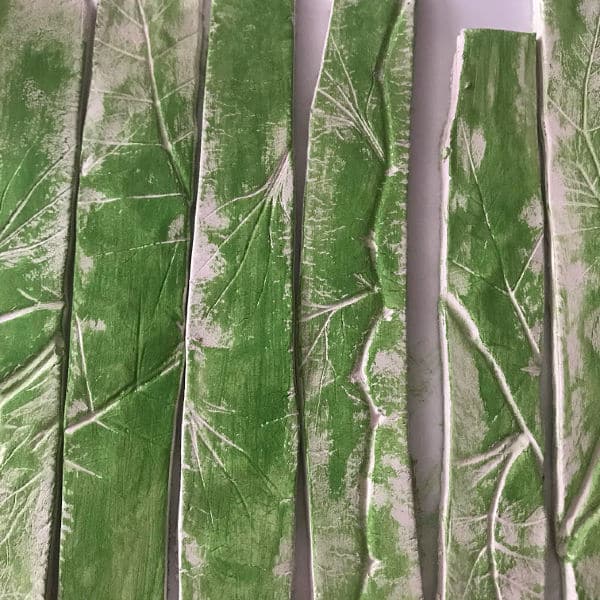 dry brush painting clay garden markers