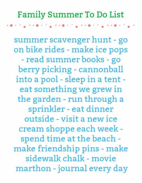 family summer vacation to do list image of the printable