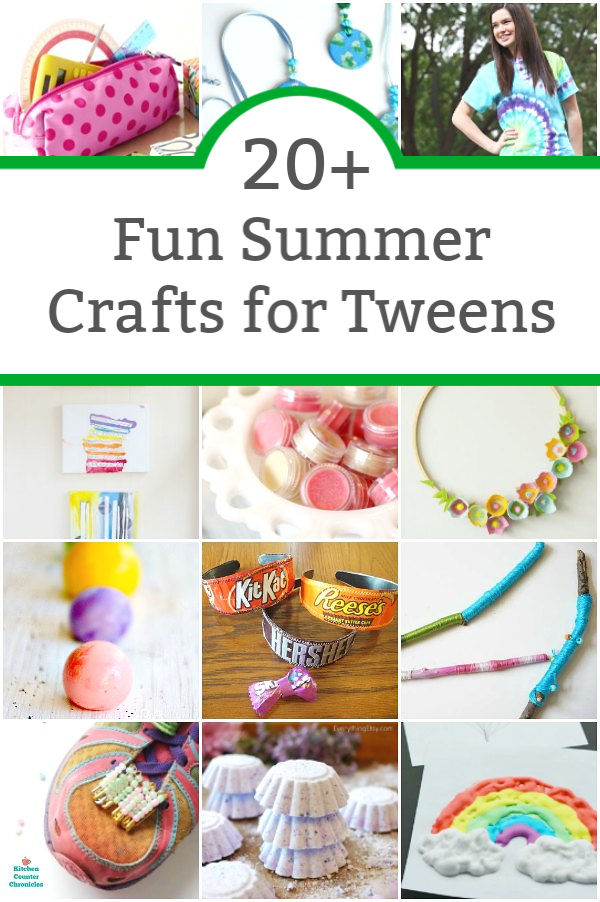 fun summer crafts for tweens and teens collage image