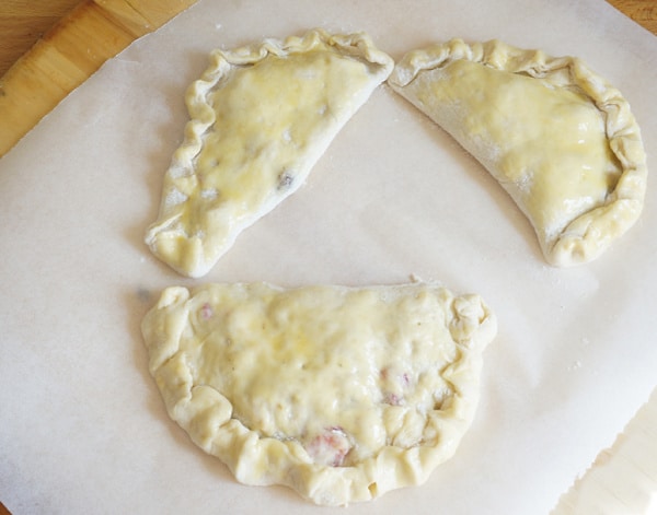 strawberry calzone uncooked