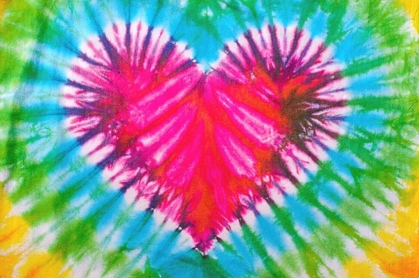 tie-dye heart