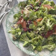 broccoli salad on serving platter