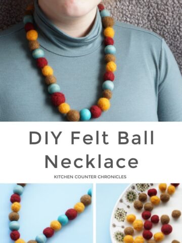 felt ball necklace DIY featured image