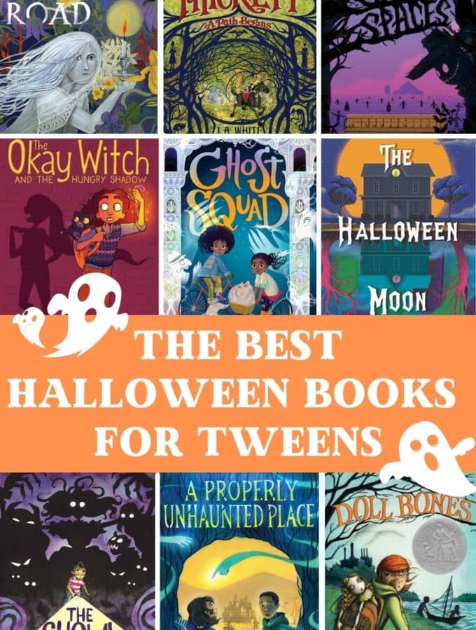 best halloween books for tweens to read collage of books