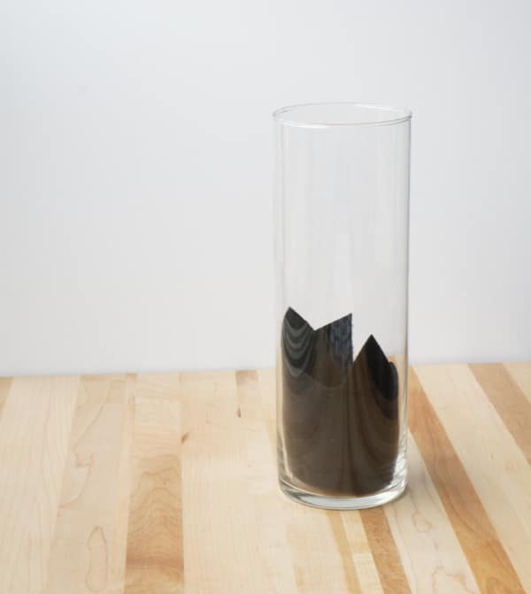 black felt in vase for halloween tree