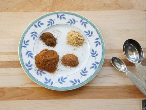 pumpkin spice mix on plate