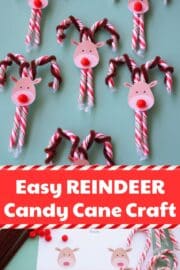 The Cutest Candy Cane Reindeer Craft