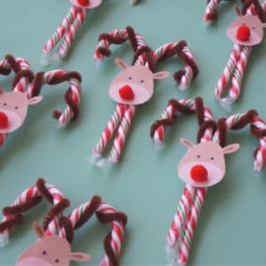 candy cane reindeer craft all done