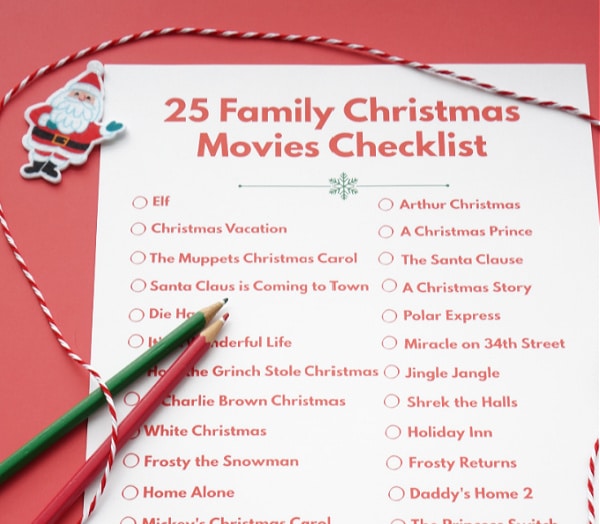 christmas movie checklist