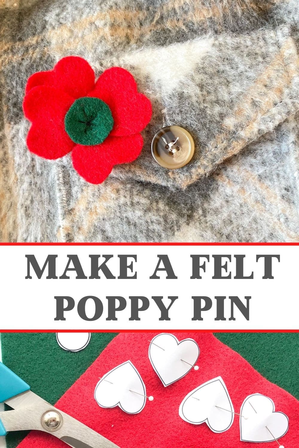How to Make a Felt Poppy for Remembrance Day