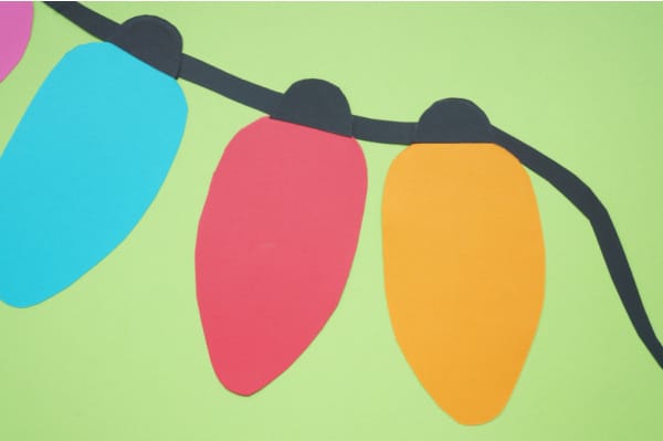 hanging black paper cord for christmas lights