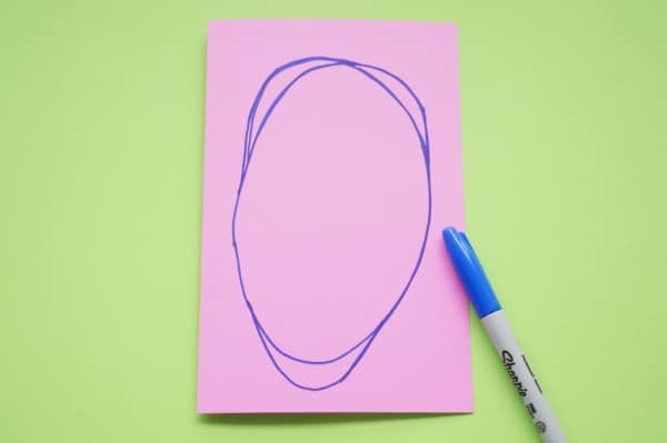 oval shape for paper christmas light bulb