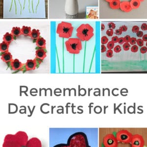 remembrance day crafts for kids to make collage of various poppy crafts