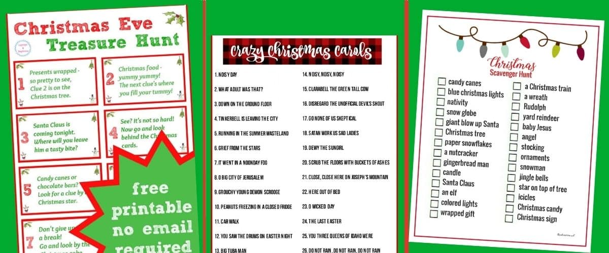 christmas eve scavenger hunt christmas carol game and christmas scavenger hunt