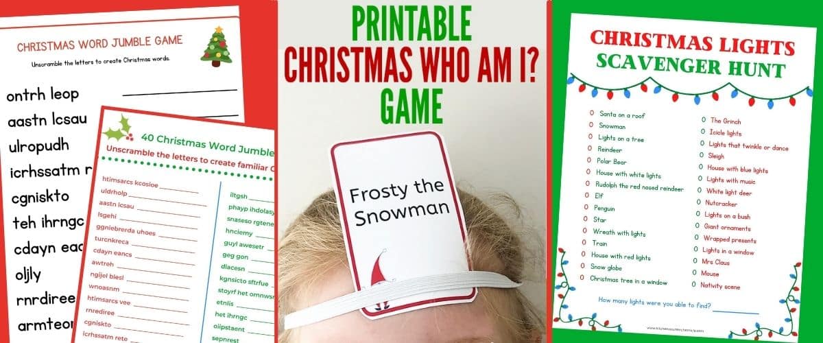 christmas word jumble game who ami game and christmas light scavenger hunt