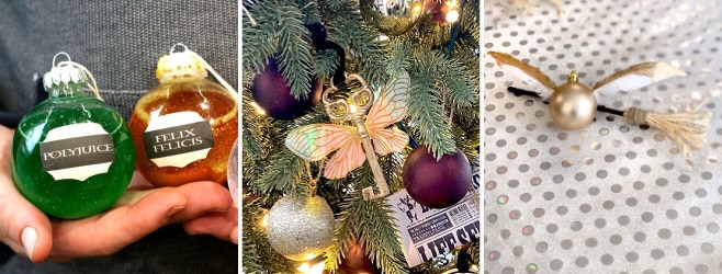 diy harry potter potions, flying key and snitch ornament