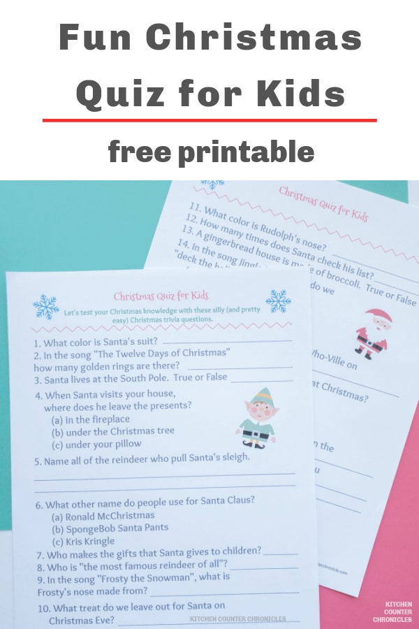 Fun Christmas Quiz For Kids