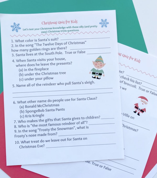 christmas quiz for kids