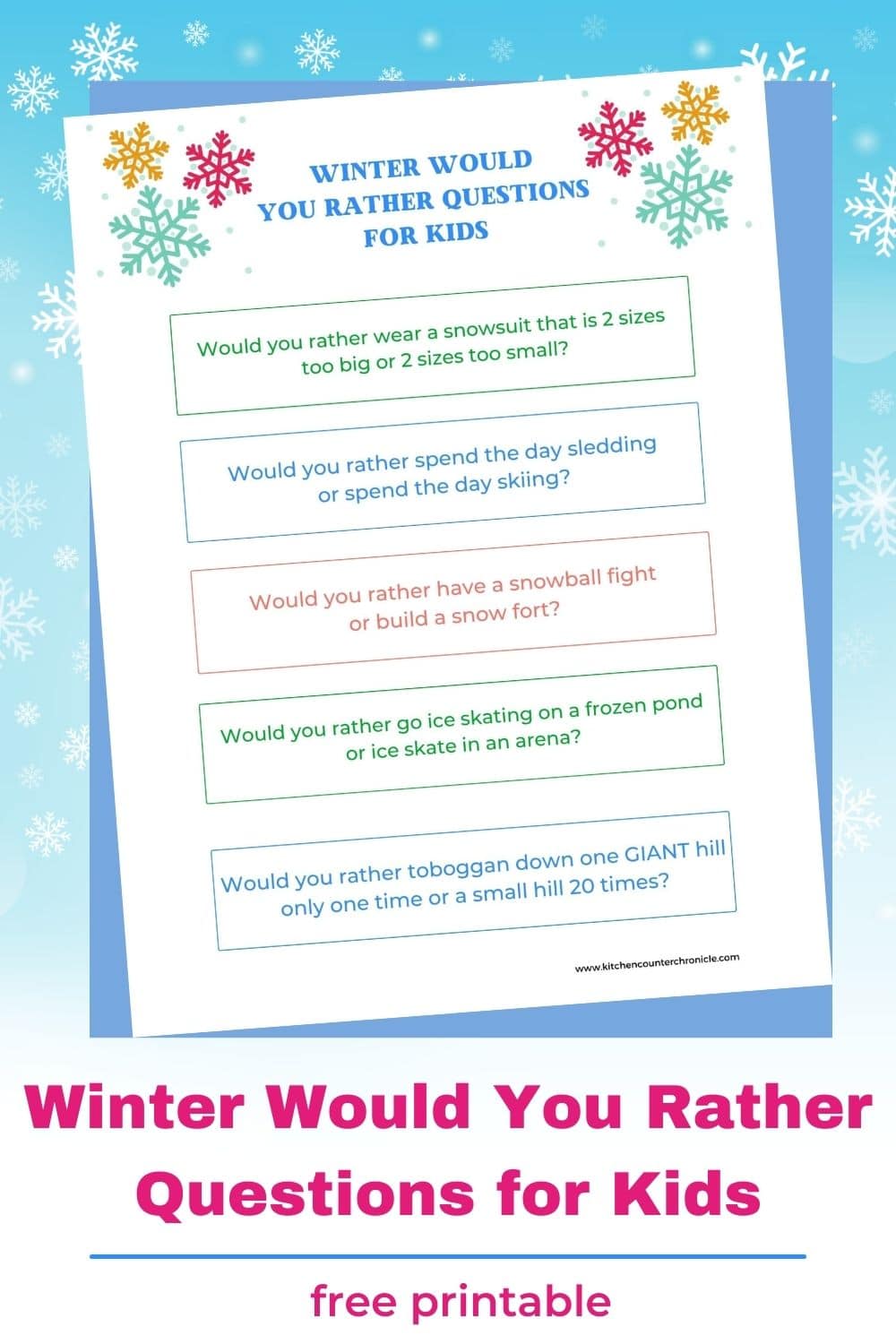 87 Fun Winter Would You Rather Questions For Kids