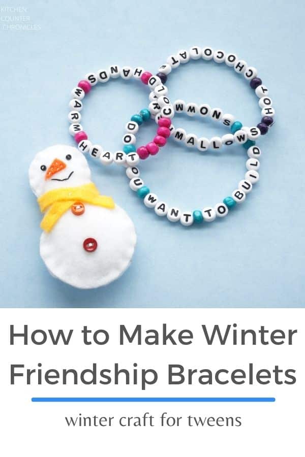 how to make winter friendship bracelets with felt snowman