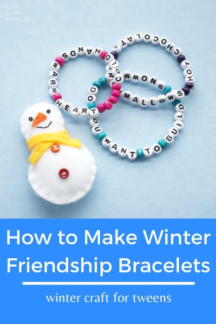how to make winter friendship bracelets pin image
