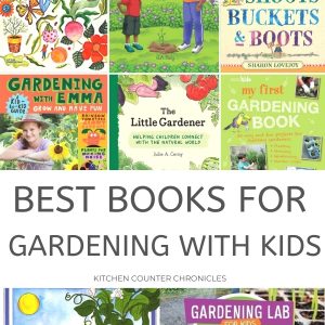 the best gardening books for kids collage of book covers
