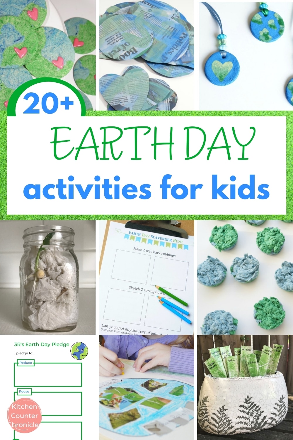 earth day activities for kids collage of activities