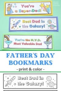 fun printable fathers day bookmarks to colour