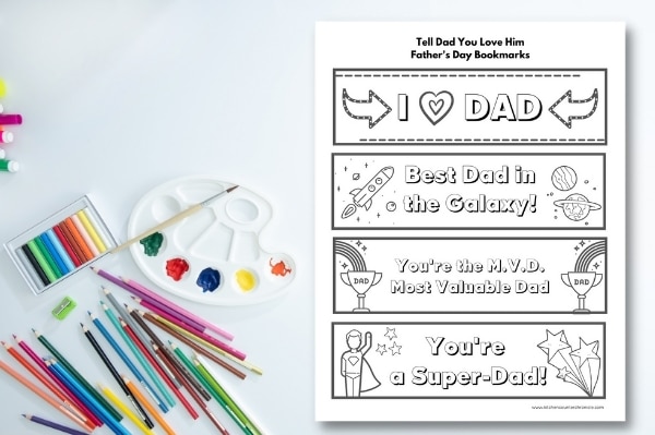 Fathers Day Bookmarks Printable Fathers Day Bookmarks Maya Mcintosh