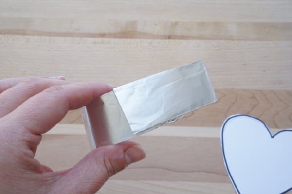 foil cookie cutter folded and overlapping