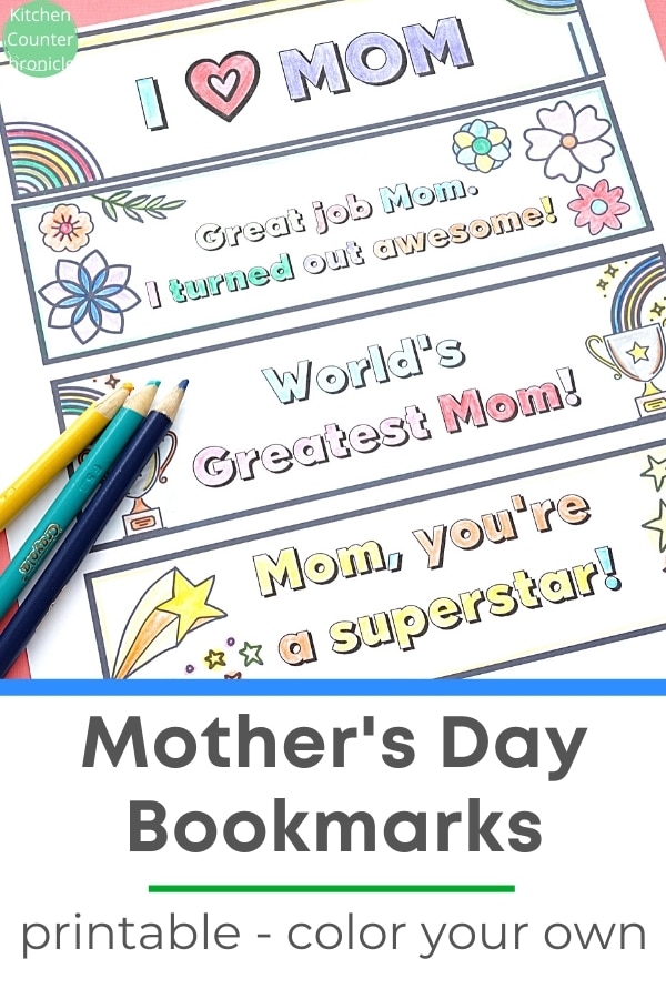 mothers day craft for kids printable mothers day bookmarks to colour