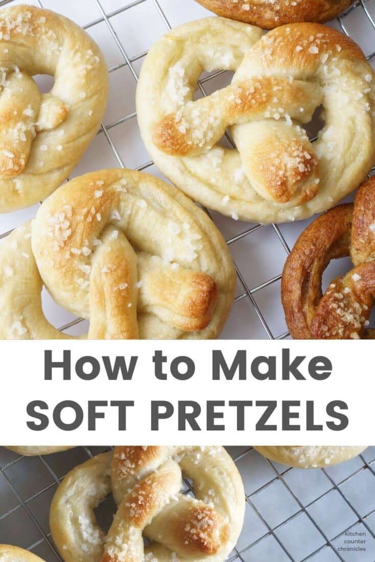 how to make soft pretzels tray of soft pretzels and title