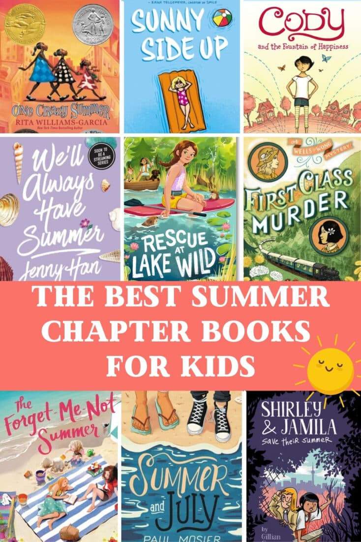 great summer chapter books for kids collage of book covers