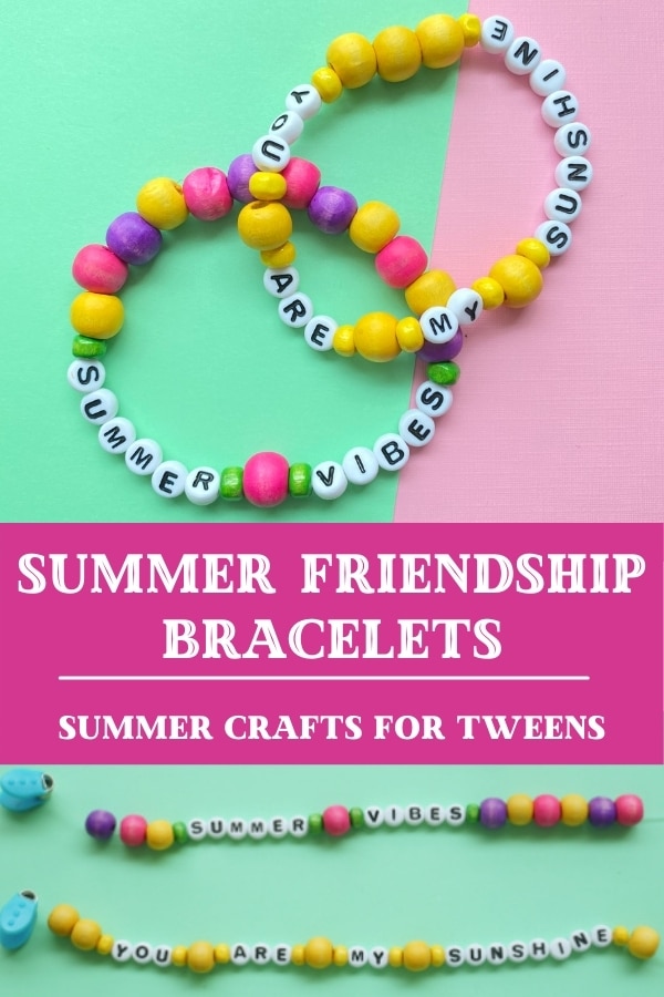 how to make summer friendship bracelets with letter beads summer crafts for tweens