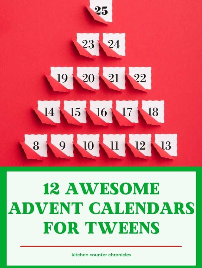 12 Awesome Advent calendars for tweens paper advent calendar and title