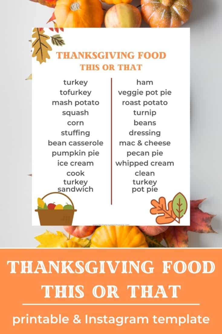thanksgiving this or that printable and instagram template pin image