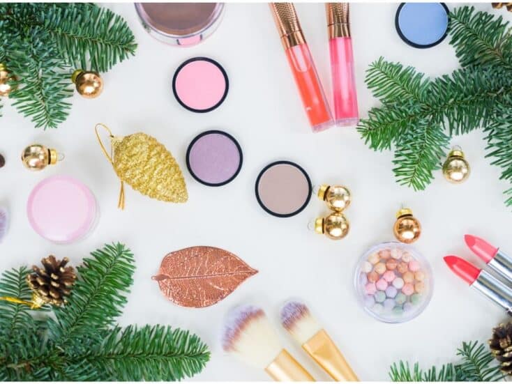beauty advent calendar pile of beauty supplies