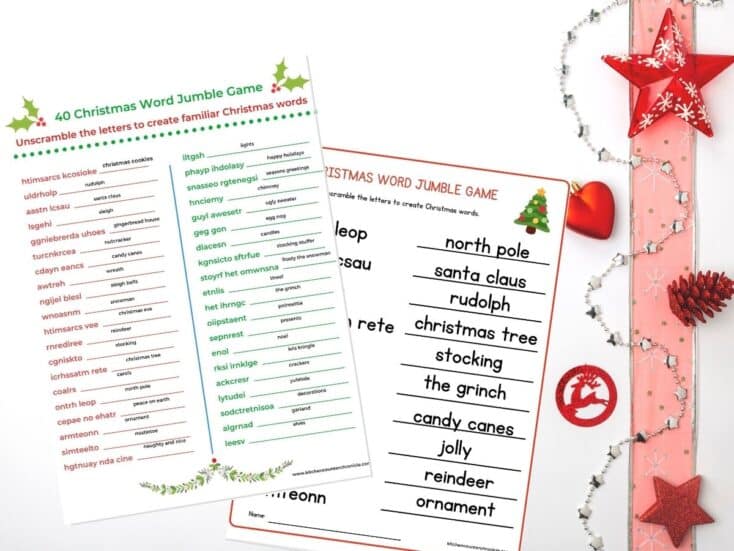 christmas word games christmas word scramble game answers for kids and tweens