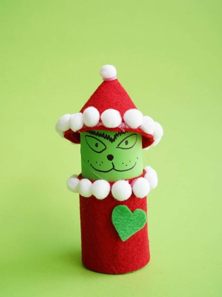 toilet paper roll grinch craft finished