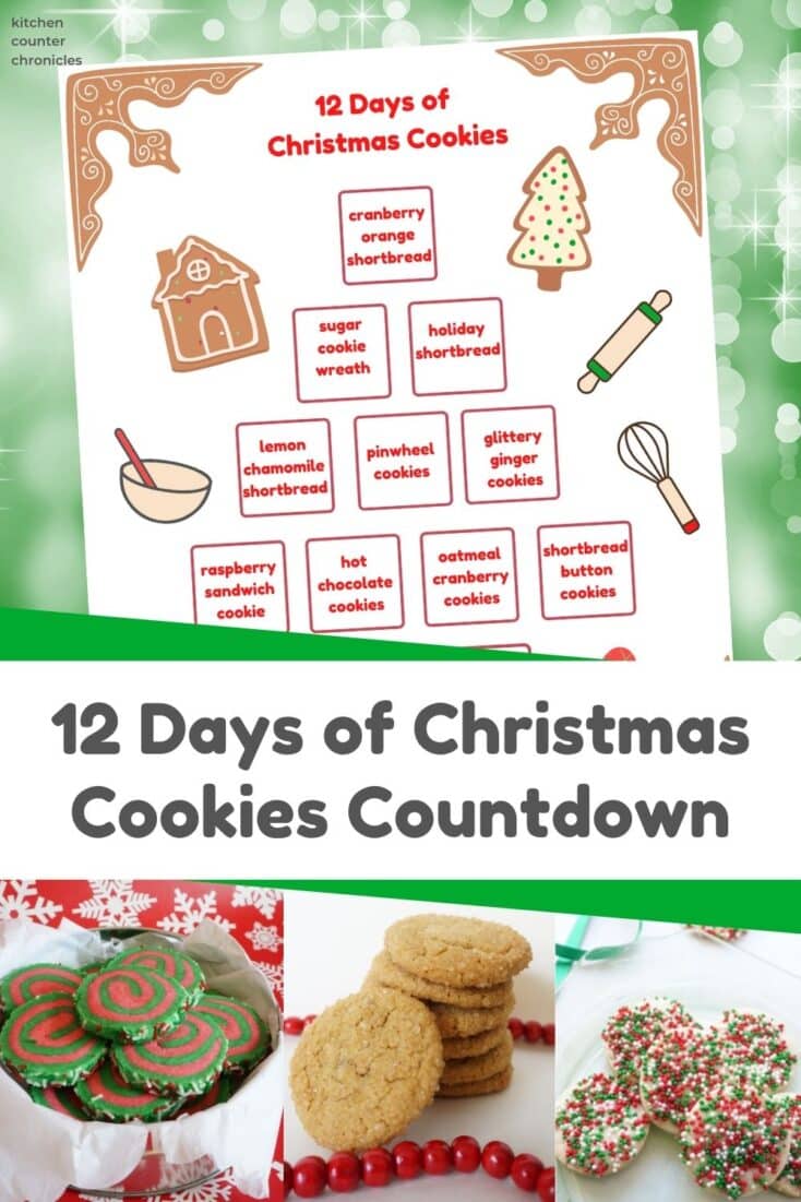 12 days of cookies advent calendar with title